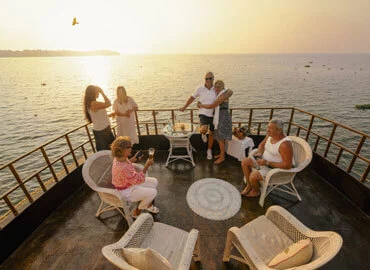 a group of people on a boat