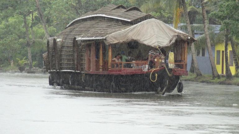 kerala houseboat during monsoon